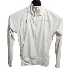 Adidas Womens Climalite Full Zip Track Jacket White Mock Neck P51720 Size S